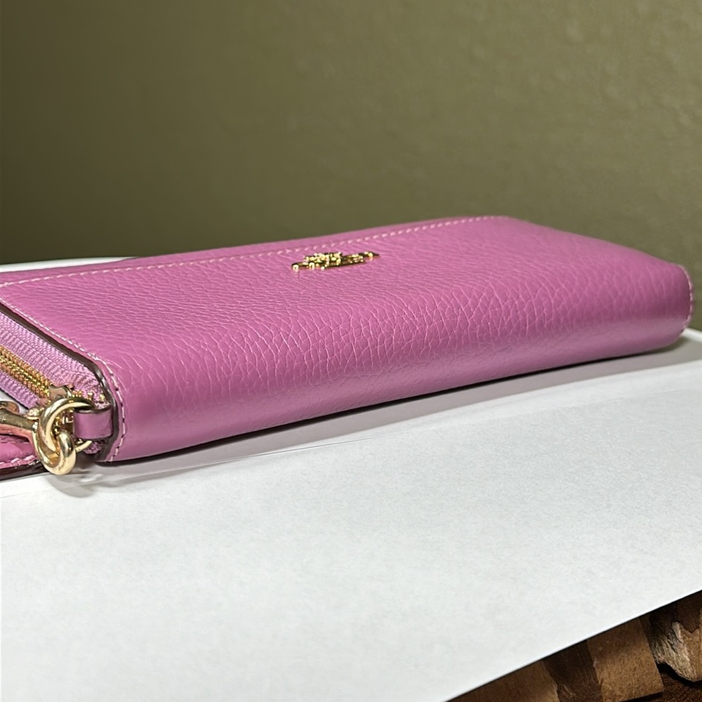 *HTF COLOR* COACH Accordion Zip Wallet With Wristlet Strap - Picture 4 of 16